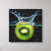 Toile Slice Kiwi S'Écoulant Dans L'Eau (Recto)