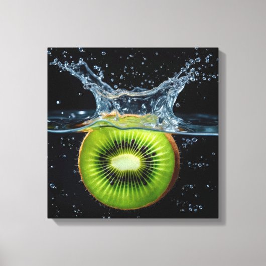 Toile Slice Kiwi S'Écoulant Dans L'Eau (Recto)