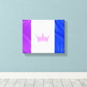 Toile SlipperyJoe drag drapeau de fierté violet blanc bl (Insitu (Plancher de Bois))