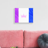 Toile SlipperyJoe drag drapeau de fierté violet blanc bl (Insitu(Salon))