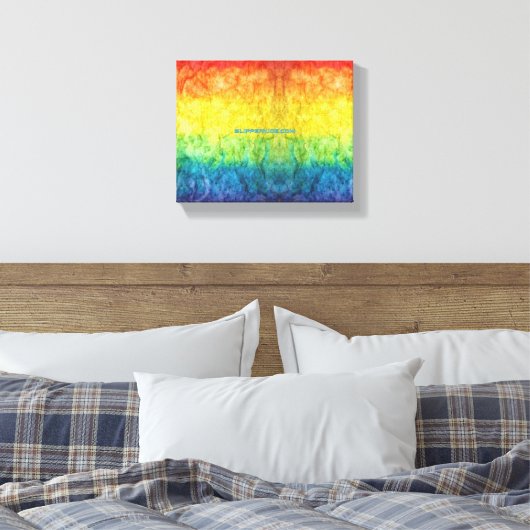 Toile SlipperyJoe drapeau gay pride couleurs arc-en-ciel (Insitu(Chambre))