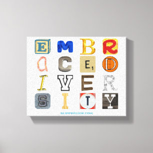 Toile SlipperyJoe embrasse la métaphore de la diversité 