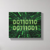 Toile SlipperyJoe's 69 code binaire dynamique ordinateur (Recto)