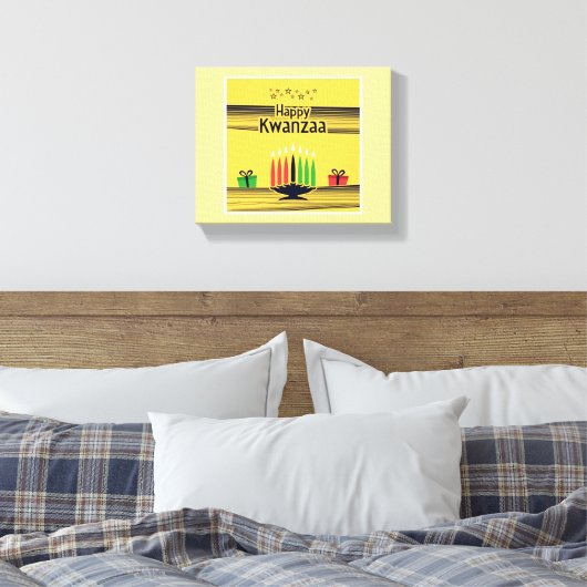 Toile SlipperyJoe's Happy Kwanzaa Décembre Afro-Américai (Insitu(Chambre))