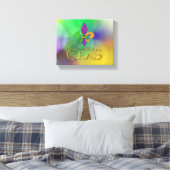 Toile SlipperyJoe's Mardi Gras violet or vert fleur-d (Insitu(Chambre))