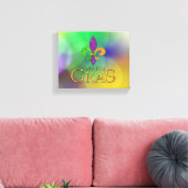 Toile SlipperyJoe's Mardi Gras violet or vert fleur-d (Insitu(Salon))