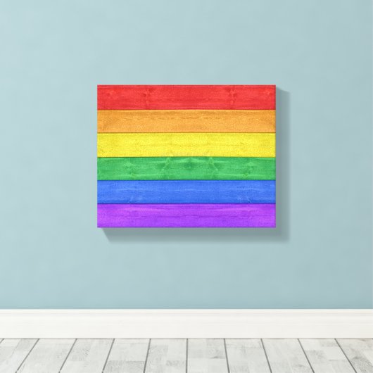 Toile SlipperyJoe's orgueil drapeau en bois horizontal a (Insitu (Plancher de Bois))