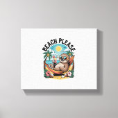 Toile Sloth avec glace Crème Plage d'été S'il vous plaît (Recto)