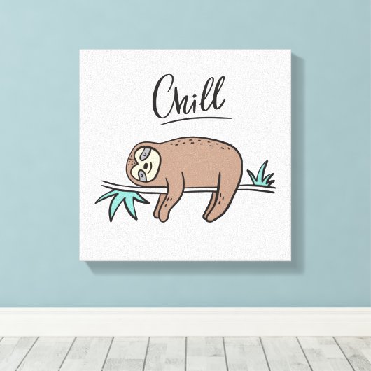 Toile Sloth dit "Chill" (Insitu (Plancher de Bois))