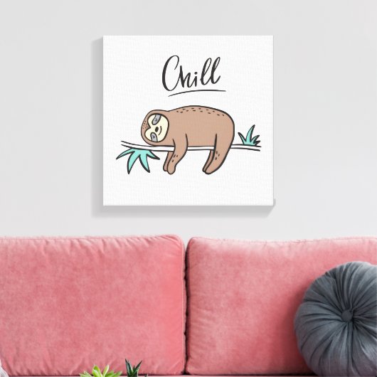 Toile Sloth dit "Chill" (Insitu(Salon))