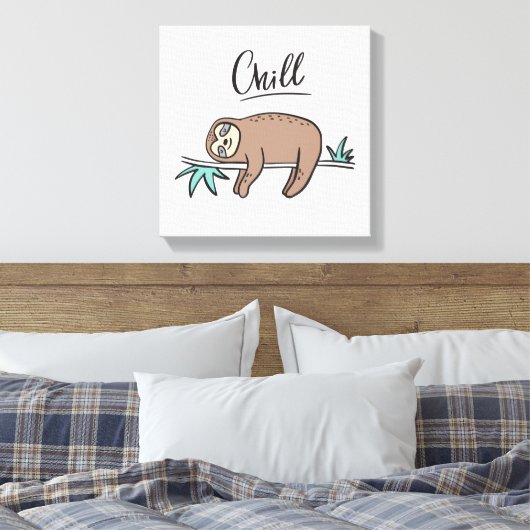 Toile Sloth dit "Chill" (Insitu(Chambre))