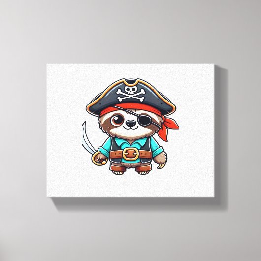 Toile Sloth Halloween Pirate Enfants Femmes Hommes Sloth (Recto)