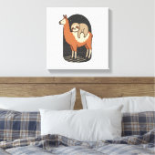 Toile Sloth Riding Llama (Insitu(Chambre))