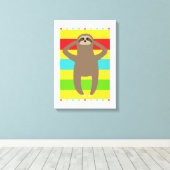 Toile Sloth Sur La Plage (Insitu (Plancher de Bois))