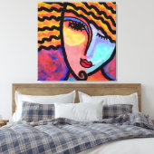 Toile Sly Grin Abstraite peinture numérique d'une femme (Insitu(Chambre))