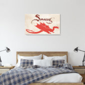 Toile SMAUG™ Silhouette & Nom (Insitu(Chambre))