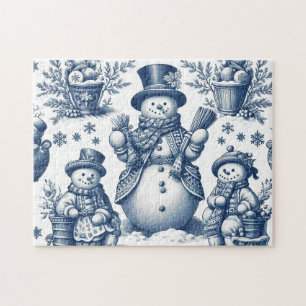 Toile Sneeuwman Winter Scene Legpuzzel