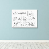 Toile Snoopy Joue Au Tennis (Insitu (Plancher de Bois))