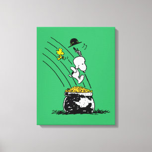 Toile Snoopy Jumping dans le pot d'or