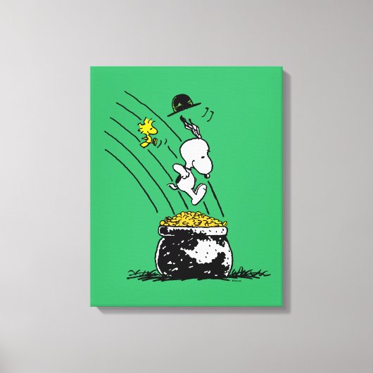 Toile Snoopy Jumping dans le pot d'or (Recto)