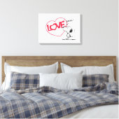 Toile Snoopy "Love" bande dessinée graphique (Insitu(Chambre))