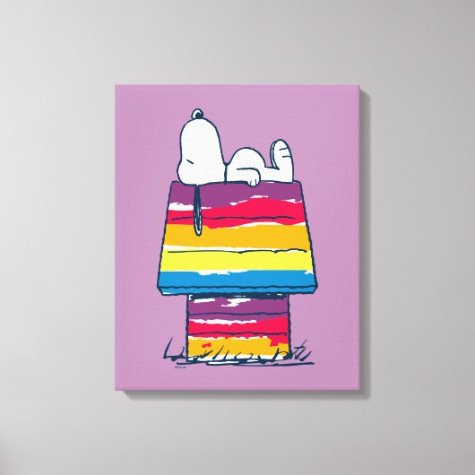 Toile Snoopy | Rainbow Dog House (Recto)