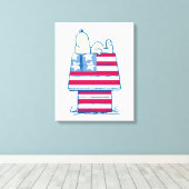 Toile Snoopy sur 4 juillet Dog House (Insitu (Plancher de Bois))