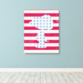Toile Snoopy Vintage Stars & Stripes (Insitu (Plancher de Bois))