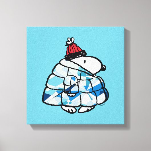 Toile Snoopy Winter Gem Puffer Jacket Canvas Print (Recto)