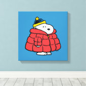 Toile Snoopy Winter in Puffer Coat Canvas Print (Insitu (Plancher de Bois))