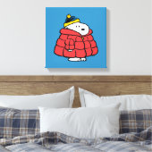 Toile Snoopy Winter in Puffer Coat Canvas Print (Insitu(Chambre))