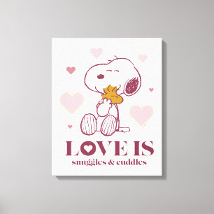 Toile Snoopy & Woodstock - L'amour c'est des lunettes et