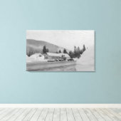 Toile Snoqualmie, WA - Summit Inn Ski Area Photographie (Insitu (Plancher de Bois))