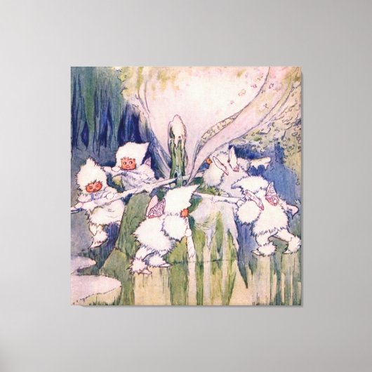 Toile Snow Faeries Making Snow (Recto)