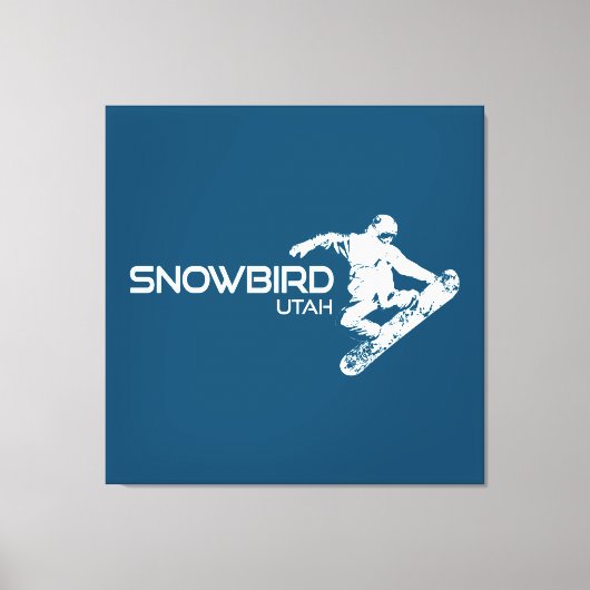 Toile Snowbird Utah Snowboardeur (Recto)
