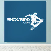 Toile Snowbird Utah Snowboardeur (Insitu (Plancher de Bois))