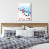 Toile Snowboarder Scender - Glacier Peak, Washington (Insitu(Chambre))