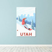 Toile Snowboarder SceneUtah (Insitu (Plancher de Bois))