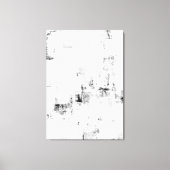 Toile 'Snowfall' Art Abstrait noir et blanc (Recto)