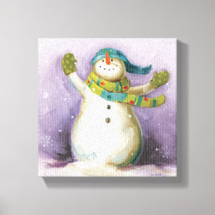 Toile Snowman avec Mittens d'hiver