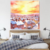 Toile Snowy Christmas le matin (Insitu(Chambre))