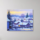 Toile Snowy Forest Village (Recto)