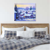 Toile Snowy Forest Village (Insitu(Chambre))