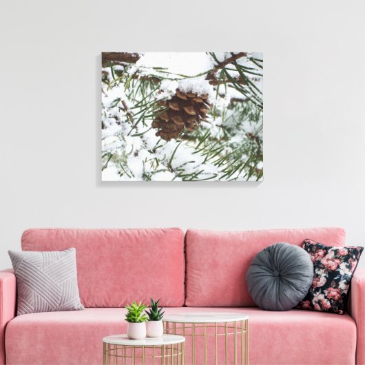 Toile Snowy Pine Cone I (Insitu(Salon))