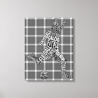 Toile Soccer Football Langues Typographie