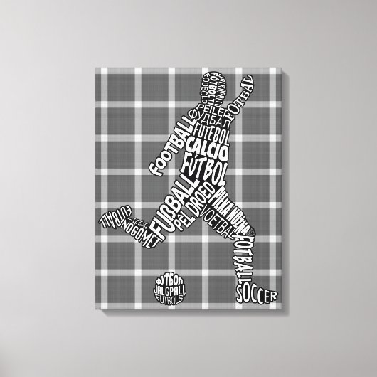 Toile Soccer Football Langues Typographie (Recto)