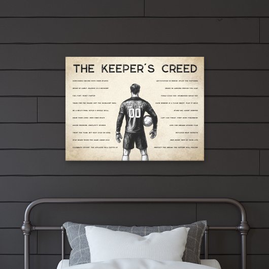 Toile Soccer Goalkeeper Personalized Keeper's Creed