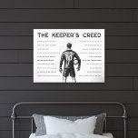 Toile Soccer Goalkeeper Personalized Keeper's Creed<br><div class="desc">Celebrate the spirit of the goalkeeper with this inspiring canvas wall art piece that embodies determination and skill. Perfect for soccer enthusiasts, this design showcases the unique mindset and resilience required on the field. Display it proudly to remind yourself of the dedication and bravery goalkeepers bring to every game. Order...</div>