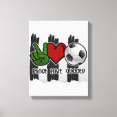 Toile Soccer paix et amour (Recto)