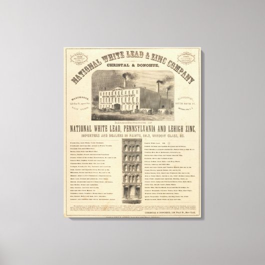 Toile Société nationale de plomb et de zinc blancs (Recto)